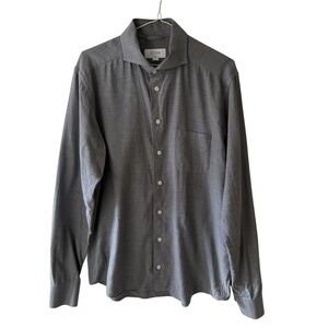 Eton Slim Fit Dress Shirt Men Size 42 16 1/2 Grey Button Up Long Sleeve Classic